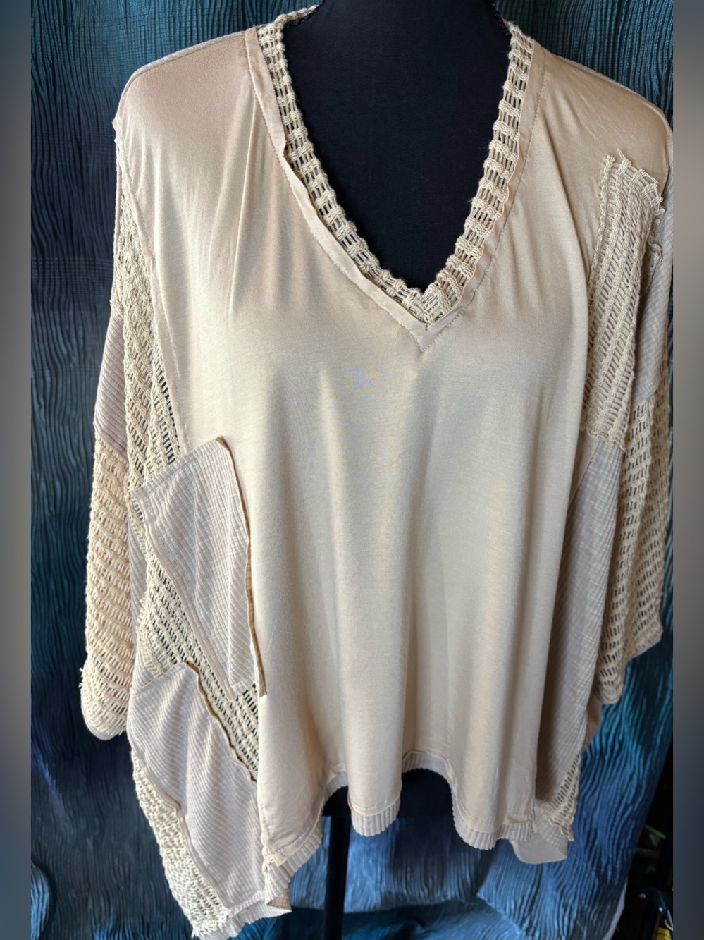 POL Women's Cream Dreamcatcher Dolman Top NWOT